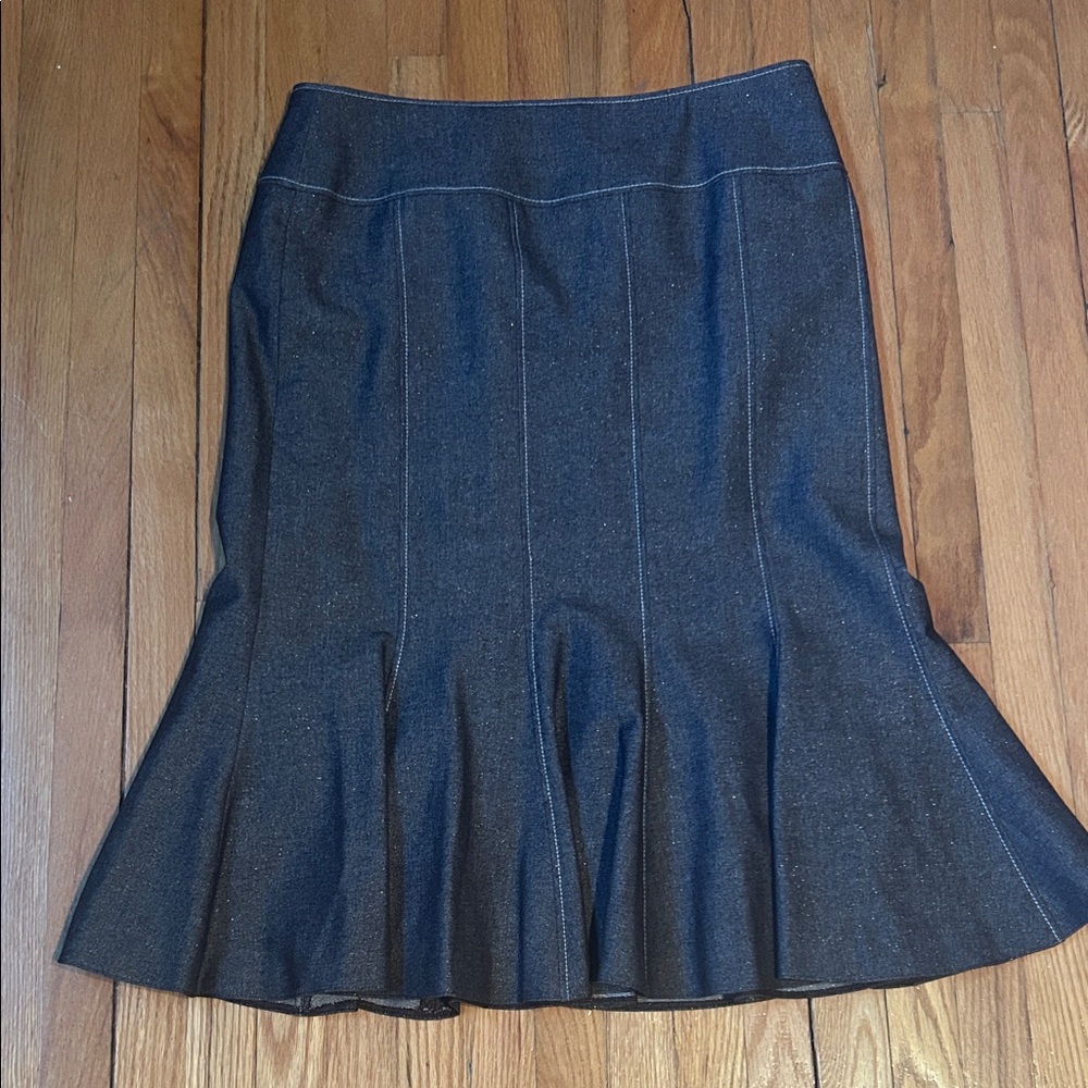 Pletta Grey A-Line Women's Skirt. Size 40 European